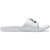 NIKE Womens Benassi ``JUST DO IT`` Slides. Colour: White/ Silver. Size: 4.5