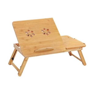 Deluxe Bamboo Fold Up Laptop Side Table 