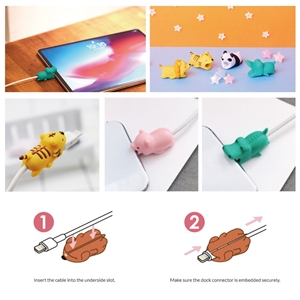 5Pcs Animal Collection Silicon Cable Pro