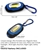 2Packs Super Bright Keychain Light with COB LED Technology - Blue