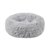 Plush Donut Faux Fur Calming Pet Nest - Grey - M