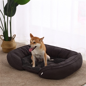 Charlie's Pet Faux Fur Bed with Padded B
