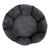 Charlie's Pet Faux Fur Calming Bed with Bolster Round Grey D90*40cm