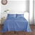 Dreamaker Cotton Sateen 300TC Sheet Set Costal Blue King Bed