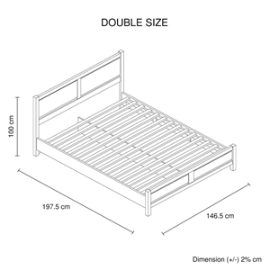 Double Size Bed Frame Natural Wood like 