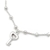 Sterling Silver Small Ball Chain Anklet with Key Charm