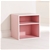 Storage Cube with 2 Shelves / Pink
