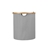Sherwood Home Short Round Linen and Bamboo Laundry Hamper with Cover