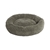 Charlie's Calming Chenille Plush Round Pet Bed - Grey - Large