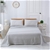 Natural Home Classic Pinstripe Linen Sheet Set King Bed White and Navy