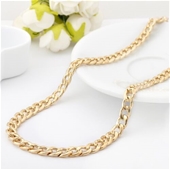 18K Gold Filled Classic Solid Curb Chain