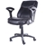 Mobile Executive Office Chair, Lift-up Arms, Black PU Leather Upholstered.