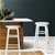 Artiss 2 x Wooden Bar Stools Dining Chairs Kitchen White Barstools