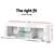 Artiss 130cm High Gloss TV Stand Unit Cabinet Tempered Glass Shelf White