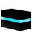 Artiss Bedside Table 2 Drawers RGB LED Side Nightstand High Gloss Black