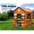Keezi Kids Cubby House Wooden Outdoor Playhouse Timber Pretend Play