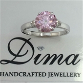 Dima Handcrafted Pink Moissanite and Diamond Collection