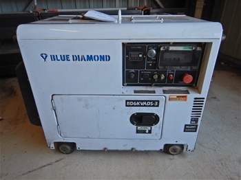 2016 Blue Diamond BD6KVADS-3 6.8KVA Portable Diesel Generator