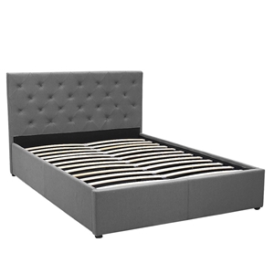 Queen Fabric Gas Lift Bed Frame with Hea