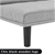 Sarantino 3 Seater Futon Modular Linen Sofa Bed Couch - Light Grey
