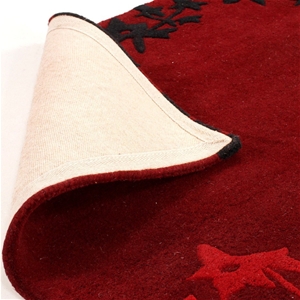 Designer Wool Rug Autumn Red Black 225x1