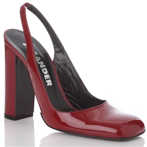 Jil Sander Women's Red Patent Leather Sl