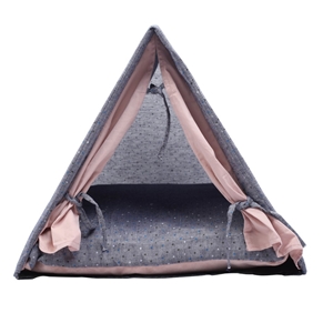 Charlie’s Cat Tent House Grey & Pink - 5