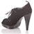 Miss Sixty Women's Black Estrella Peep Toe Shoes 11cm Heel