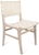 BOHO TRADERS Dining Chair With Wooden Legs Weave, Ivory/ Soft White, 56 x 5