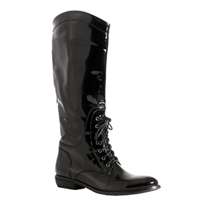 Red Hot Women's Black Patent Long Boots
