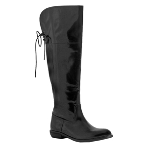 Red Hot Women's Black Patent Long Boots 