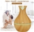 Wood Aroma Diffuser Air Humidifier 7 Colors LED Purifier Ionizer Home Décor