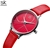 SK Women Fashion & Elegant watch Miyota Red Leather Bracelet SK0116 Red