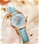 SK Women Fashion & Elegant watch Miyota Blue Leather Bracelet SK0148 B