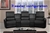 Oscar - 4 Seater Home Theatre Reclining Lounge, Black