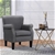 Artiss Armchair Accent Chair Retro Single Sofa Linen Fabric Seat Grey