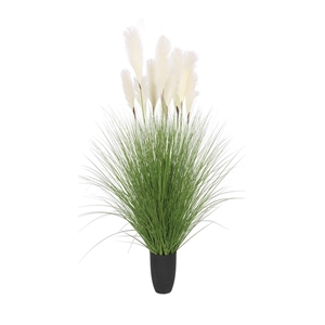 SOGA 110cm Artificial Potted Reed Bulrus