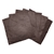 5pcs - (10cm x 10cm) Brown Square Lambskin Leather Piece