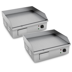 SOGA 2X Electric SS Ribbed Griddle Comme