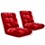 SOGA Floor Recliner Folding Lounge Sofa Folding Chair Cushion Red x2