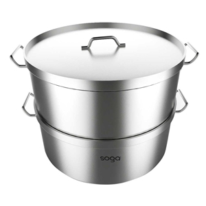 SOGA Commercial 304 S/S Steamer With 2 T
