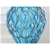 SOGA 67cm Blue Glass Floor Vase & 10pcs Artificial Fake Flower Set