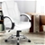 PU Leather Padded Office Desk Computer Chair - White