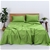 Natural Home Organic Cotton Sheet Set Super King Bed GREEN
