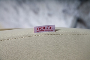 DOLCE Leather Chaise Lounge - Cream