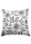 JUILET Black & White Flower Cushion, 60 x 60cm. Buyers Note - Discount Frei