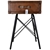 CASA UNO Single Draw Leather- Encased Metal Side Table, 41x32x64cm.