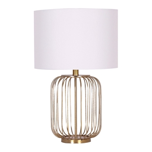 Sarantino Rose Gold Table Lamp with Line