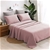 Dreamaker Premium Quilted Sand Wash Coverlet Dusty Pink Super King Bed