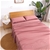 Natural Home 100% European Flax Linen Sheet Set Rose Gold Super King Bed